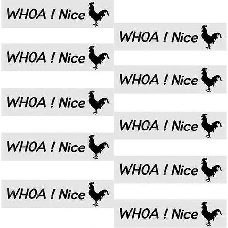 Lot de 10 autocollants de toilette « Whoa Nice Rooster », autocollants pour couvercle de toilette, autocollants farces, autocollant de toilette en forme de coq, autocollants amusants, matériau résista (1/5)