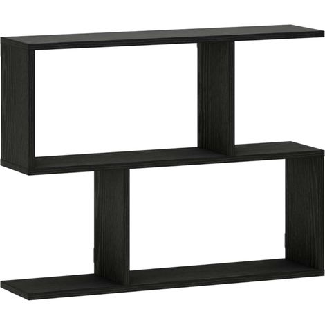 Wall Shelf Black Oak 72 x 17 x 55.5 cm Engineered Wood vidaXL (1/5)