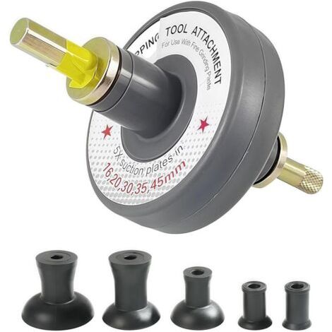 Kit D'outils de Rodage de Soupape, Meuleuse de Réparation de Voiture, Rodage Soupape D'Aspiration, Fixation D'outil de Rodage de Soupape avec 8 Plaques D'aspiration 1000 TR/Min à 1250 TR/Min (1/4)