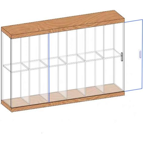 Vitrine Acrylique - Porte Coulissante - Pour Figurines Miniatures - 37 x 7 x 26 cm