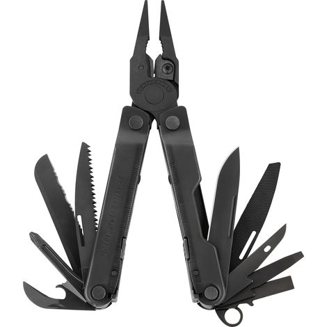 Leatherman LTM-831563 Rebar®. Multiherramienta  con 17 funciones. Color Negro. Para uso profesional y proyectos en el hogar /  Funda Molle, negra y garantía. (1/5)
