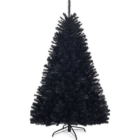 Schwarzer pvc halloween weihnachtsbaum 180 cm faltbar
