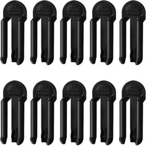 Lot de 10 pinces à poubelle, pinces anti-chute, fixations en plastique pour poubelle. (1/5)