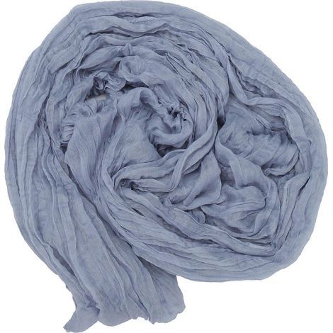 Dekorativer Tischläufer im Bohème-Stil aus langem Gaze-Gewebe – 300 x 90 cm – Blau (1/4)