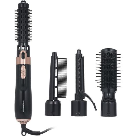 4-in-1 Haartrockner, rotierende Heißluftbürste, Glätteisen und Volumenlockenstab
