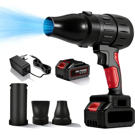 Mini Souffleur Feuille Sans Fil, 35000 Tr/Min Turbo Souffleur Batterie Portable Avec Batteries 1300mah Et Chargeur, électrique Souffleurs De Feuilles Puissant LéGer Pour Voitures, Neige, Poussière (1/5)