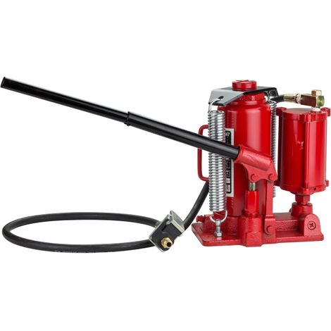 Dema – Cric hydraulique et pneumatique 12 tonnes – Hauteur levée 460 mm – Pression d'utilisation 8-9 bars – Pour levage vertical sécurisé