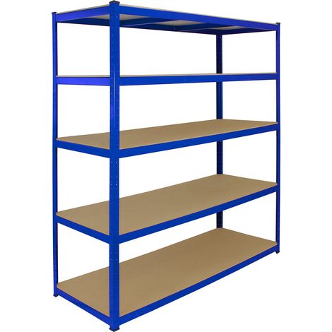 Monster Racking T-Rax Extra Wide Storage Shelves, Blue, 160cm W, (1/5)