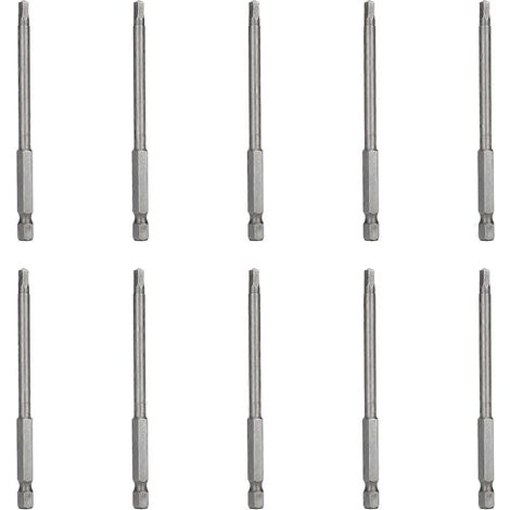 10 Stück 4 mm magnetische Schraubendreherbits aus legiertem Stahl mit 1/4-Zoll-Sechskantschaft