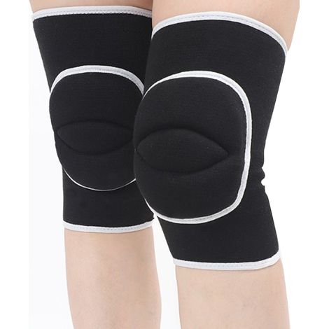 1 Paire Genouillère Sport Danse Yoga Fitness Compression Manche Homme Femme Noir Taille S (1/5)