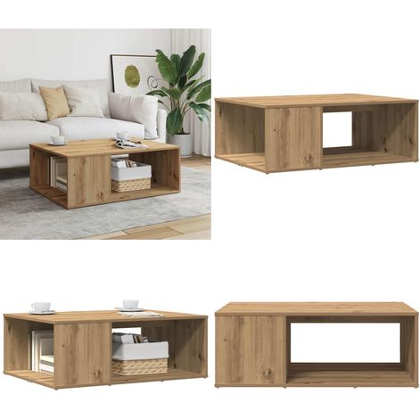 vidaXL Couchtisch Artisan-Eiche 90x67x33 cm Holzwerkstoff (1/5)