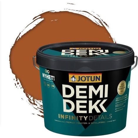 JOTUN - Peinture Bois, Lasure Opaque Satinée - RAL 8023 - Brun Orangé - 3L (1/2)