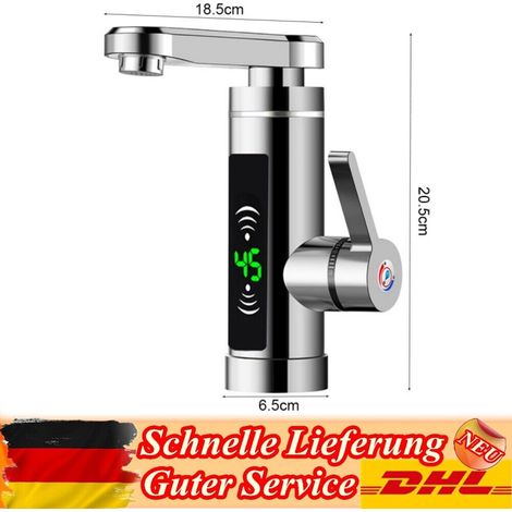 Mitigeur thermostatique réglable pour cuisine et salle de bain, rotation à 360° avec chauffage rapide, chauffage électrique direct de 3 kW, haute qualité (1/5)