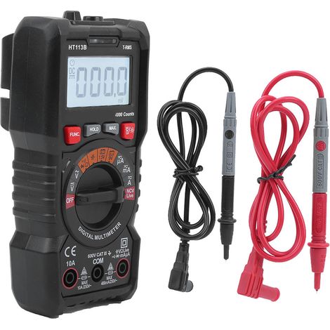 Handliches digitales Multimeter mit automatischer Bereichswahl, Gleichstrom- und Wechselstrommessung, Spannungsmessung, Widerstandsmessung und Kapazitätsmessung (HT113B) (1/5)