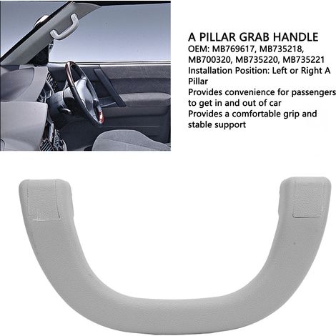 Manilla de puerta interior de ABS montada en el techo, compatible con Pajero/Shogun V2-V7 1990-2007, con tornillos. (1/5)