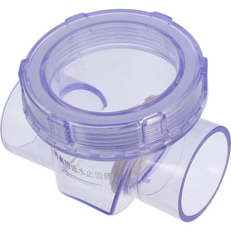 Clapet anti-retour en PVC pour plomberie, raccord de tuyau d'eau transparent (1/5)