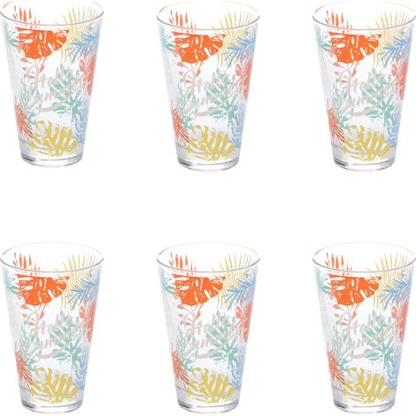Lot de 6 Gobelets Hauts "Hello Summer" 31cl Multicolore