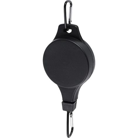 Ganchos telescópicos para colgar cestas de flores, macetas y comederos para pájaros. Altura ajustable (negro, 1 unidad). (1/5)