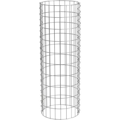 Gabione Steingabionen Steinkorb Drahtkorb Gabionensäule rund Ø 35 cm Wildschutz 1,00 m (1/5)