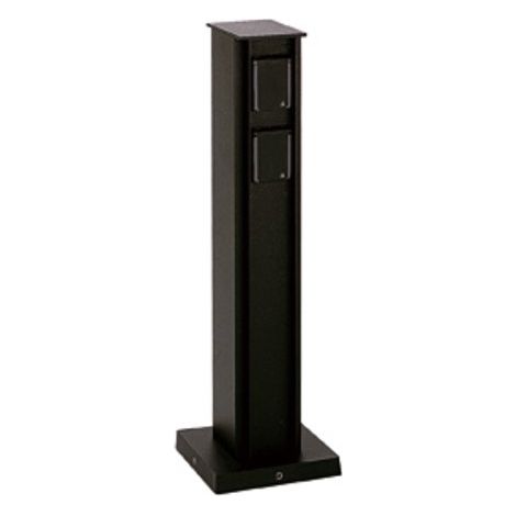 Albert multipresa moderna nera 4 prese esterne IP44