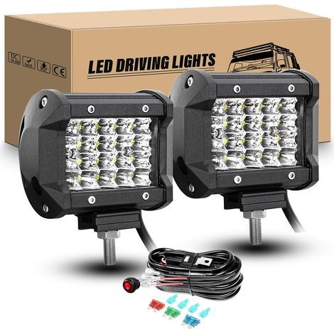 Stück 60W 4 Zoll LED-Projektor-Set 12V Strahl IP67 wasserdicht für Auto LKW Traktor (1/5)