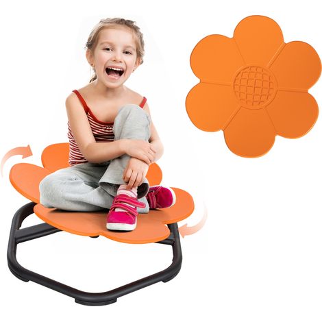 Chaise sensorielle pour bébé, siège d’entraînement à l’équilibre sensoriel orange plastique, chaise pivotante pour l’autisme