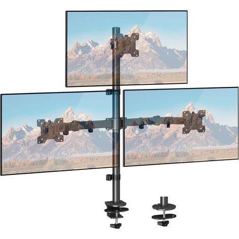 Monitorhalterung für 3 Monitore 17-32 Zoll, extra hoch, VESA 75/100mm (1/5)