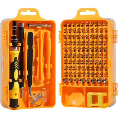 Tournevis de Précision, Kit d'outils Mini,Magnétique Outils de Réparation avec Torx Triangle Bits etc,Pour iPhone, Switch, PS4, PS5, Lunettes, Montres, PC, Macbook, Laptop (1/5)