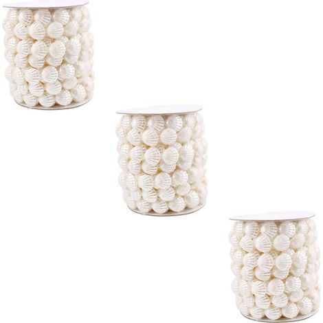 3 Rouleaux Perles Imitation pour DIY Accessoires Décoratifs Perles de Rideau Décorations de Mariage de Matériaux Durables (1/5)