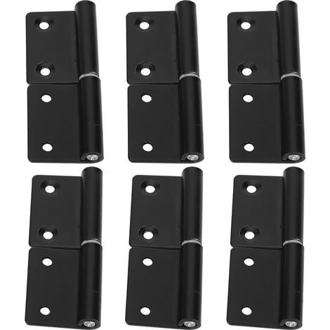 Stainless steel flag-shaped door hinge, 6-piece cabinet furniture hardware fittings (1/5)