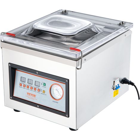 VEVOR Kammer-Vakuumierer 320 W Vakuumiergerät für feuchte Lebensmittel Fleisch Marinaden usw. kompakte Größe mit 32 cm Versiegelungslänge Anwendung in der privaten Küche und im gewerblichen Bereich (1/5)