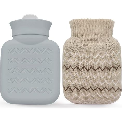 Bouteille isotherme de 320 ml avec revêtement tricoté, petite bouteille isotherme étanche avec couvercle amovible, adaptée aux femmes et aux enfants. (1/5)