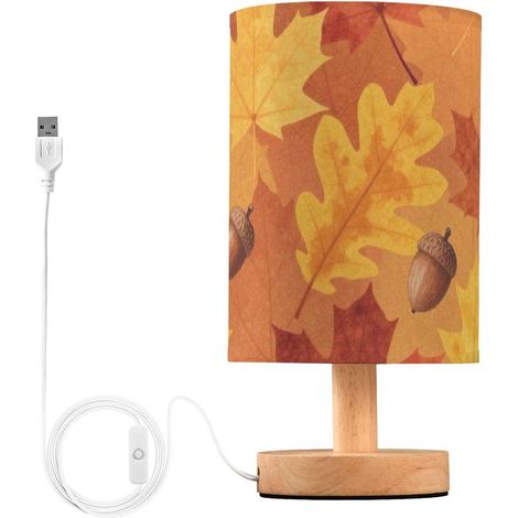 Yuiboo Lampe de lecture chaude en érable avec abat-jour pour (1/5)