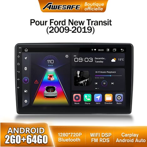 AWESAFE Autoradio Android 13 2Go+64Go pour Ford New Transit (2009-2019) 9'' Écran avec Carplay GPS Bluetooth Android Auto RDS WiFi (1/5)