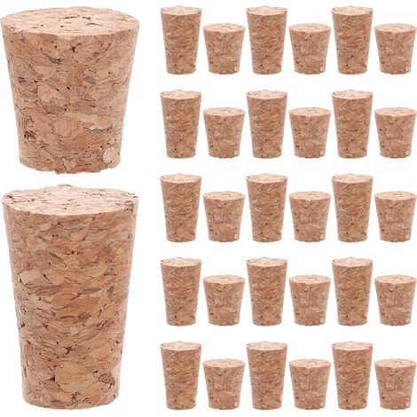 Lot de 40 bouchons liège, coniques, pour bouteille et carafe (1/5)