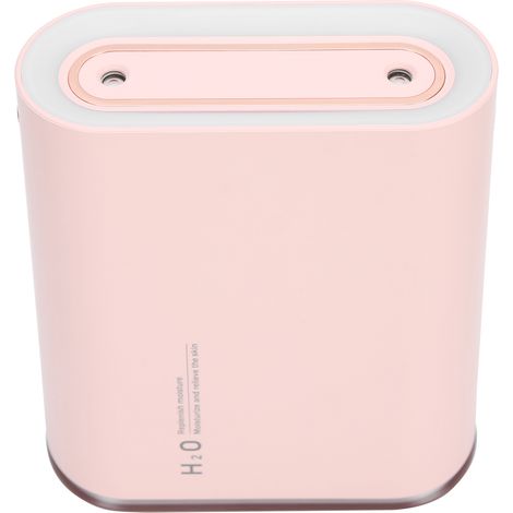 1-Liter-Luftbefeuchter mit USB-Ladefunktion, Doppelsprühdüse und Nachtlicht für Zuhause und Büro (Rosa) (1/5)