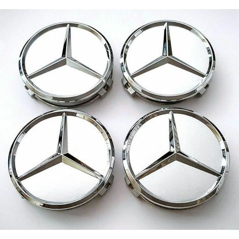 Cache-moyeu de roue pour emblème Mercedes-Benz, logo 75 mm (1/4)