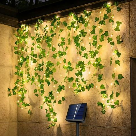 10 m lange Solar-Lichterkette mit 100 LEDs, wetterfest, 8 Modi, für Garten, Balkon, Terrasse, Schlafzimmer, warmweiß (1/5)