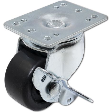 Set di ruote Qoltec con filettatura e freno per armadi rack da 19'' 4 pz. (1/5)