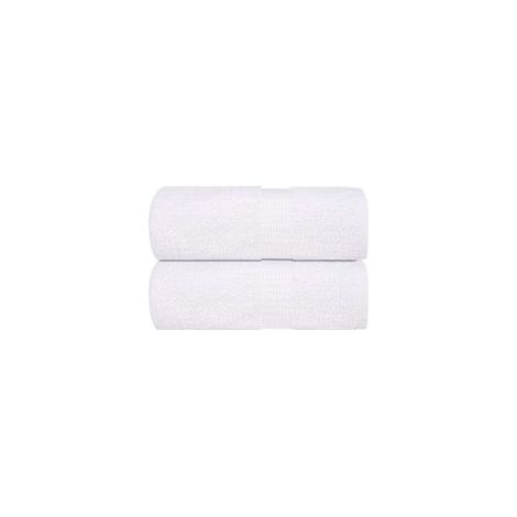 Gästeservietten, 2er-Set, weiß, 30 x 50 cm, 360 g/m² - Crezuo