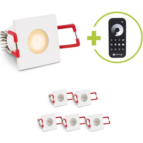 Einbaustrahler Mini Livorno eckig 3W 2700K IP65 - Farbe: weiß - Anzahl: 6x (1/5)