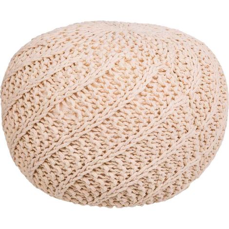 Puff de algodón trenzado 45x45x30