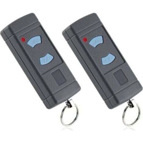 Set aus 2 Garagentoröffnern, blaue Tasten, 868 MHz, Ersatz für HORMANN Modelle HSE2-868, HSM4-868 und HSE4-868 und kompatibel mit Tubauto Modellen HSM4-868 und HS4-868. (1/4)