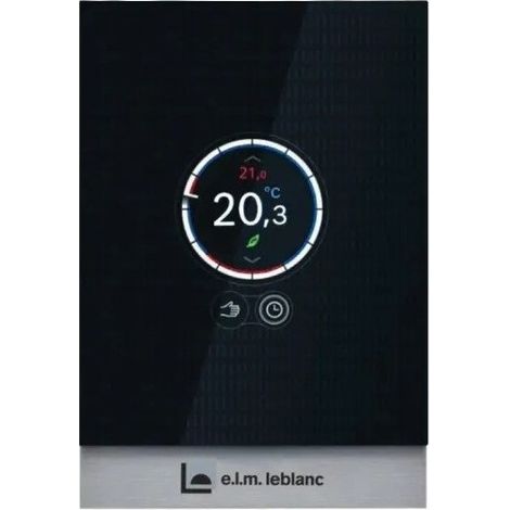 Elm Leblanc – Thermostat connecté régulation ambiance – Écran tactile couleur – Détecteur de présence – Wi-Fi – Compatible chaudières eBus – 7736701046