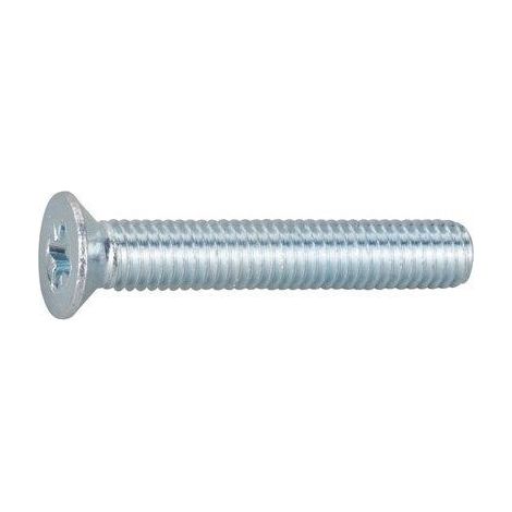 Vis métaux tête fraisé PZ3 - Ø 6 mm - 40 mm - Zingué blanc - Boîte de 200 pièces - Vissal (1/2)