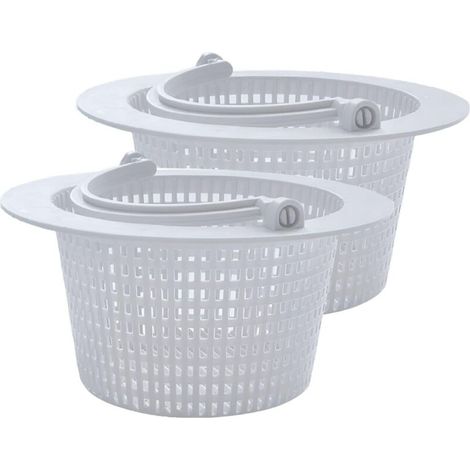 Ensemble de 2 paniers d'écumoire de 16 cm, panier de remplacement pour panier d'écumoire standard, panier filtrant avec poignée pour le nettoyage de la piscine (1/5)
