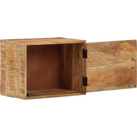 Table de chevet Cabinet de chevet Table de nuit murale 40x30x25 cm bois de manguier massif (1/5)