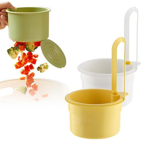 Passoire d'évier, passoire d'évier multifonctionnelle, panier-filtre suspendu pour robinet, panier de rangement pour linge d'évier (blanc + jaune)