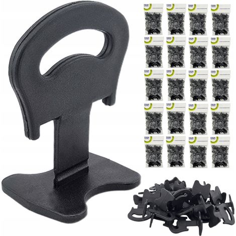 SYSTÈME DE NIVELLEMENT DE CARREAUX NIVEAU ÉGAL KIT DE 2000 CLIPS 1,5 MM (1/2)