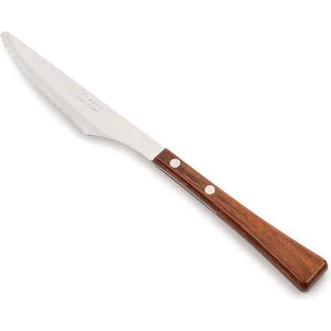 Coltello da tavola Arcos Manchega 479400 monoblocco monoblocco monoblocco in acciaio inox 18/10, mango committed wood and blade 12 cm in scatola